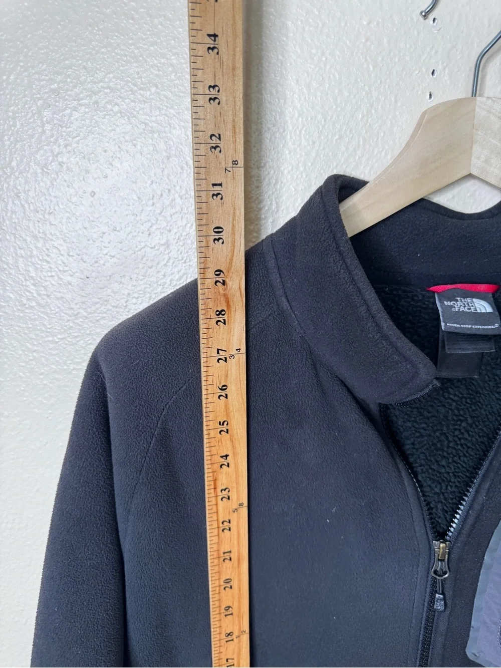 The North Face Full Zip Fleece Jacket XL Black Full Zip Chest Pocket Outdoor
